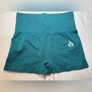 Ryderwear High-Waist Teal Seamless Performance Shorts